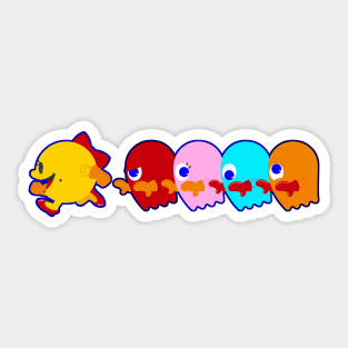 Mrs. Pac Man Crossing Sticker
